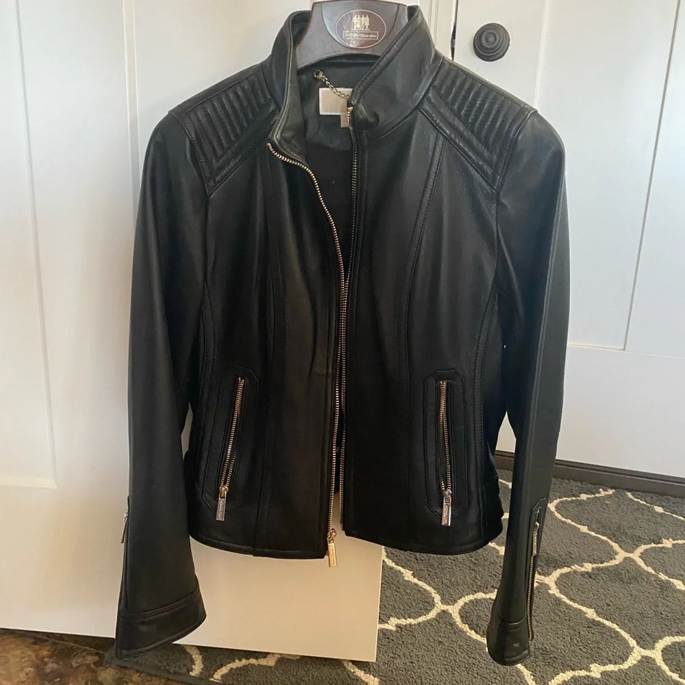 Michael Kors leather jacket - Picture 1 of 2